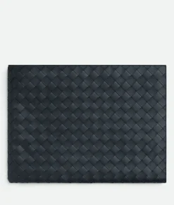 Bottega Veneta Intrecciato Half Zipped Pouch Shadow/olive oil Discount