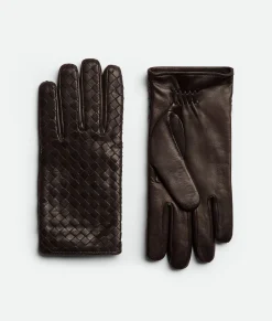 Bottega Veneta Intrecciato Leather Gloves Fondant New