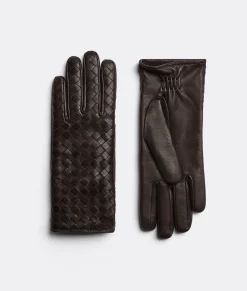 Bottega Veneta Intrecciato Leather Gloves Fondant Hot