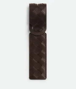 Bottega Veneta Intrecciato Long Tag Holder Fondant