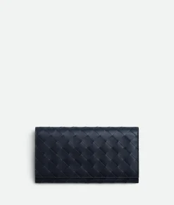 Bottega Veneta Intrecciato Long Wallet With Coin Purse Space/new sauge Sale