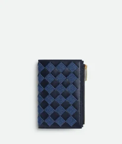 Bottega Veneta Intrecciato Medium Bi-Fold Wallet Abyss / Indigo Best