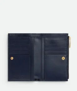 Bottega Veneta Intrecciato Medium Bi-Fold Wallet Abyss / Indigo Best