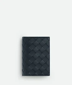 Bottega Veneta Intrecciato Medium Bi-Fold With L-Zip Shadow/olive oil Discount