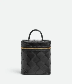 Bottega Veneta Intrecciato North / South Vanity Case Black Outlet