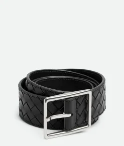 Bottega Veneta Intrecciato Piccolo Belt Black Outlet