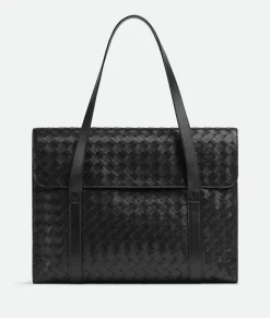 Bottega Veneta Intrecciato Portfolio Black New