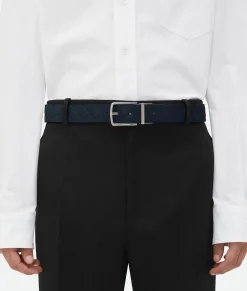 Bottega Veneta Intrecciato Reversible Belt Space/argil Best