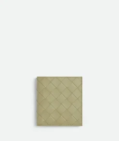 Bottega Veneta Intrecciato Slim Bi-Fold Wallet Travertine Clearance