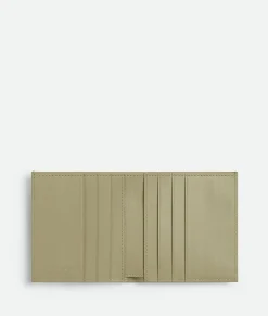 Bottega Veneta Intrecciato Slim Bi-Fold Wallet Travertine Clearance