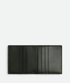 Bottega Veneta Intrecciato Slim Bi-Fold Wallet Dark green Clearance