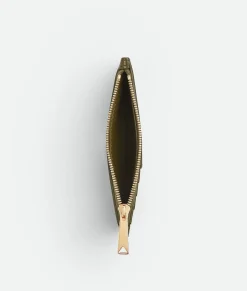 Bottega Veneta Intrecciato Slim Zipped Card Case Olive oil