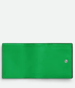 Bottega Veneta Intrecciato Tiny Tri-Fold Wallet Black grass Discount