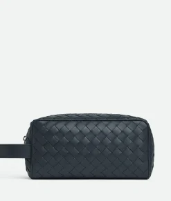 Bottega Veneta Intrecciato Travel Pouch Shadow/olive oil
