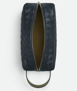 Bottega Veneta Intrecciato Travel Pouch Shadow/olive oil