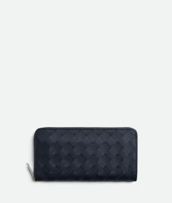 Bottega Veneta Intrecciato Zip Around Wallet Space/new sauge Sale