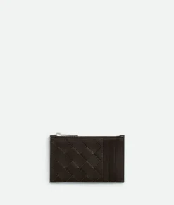 Bottega Veneta Intrecciato Zippered Card Case Fondant/ice New