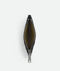 Bottega Veneta Intrecciato Zippered Card Case Shadow/olive oil Hot