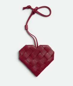 Bottega Veneta Intreccio Heart Pouch Dark red Online