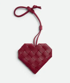 Bottega Veneta Intreccio Heart Pouch Dark red Online