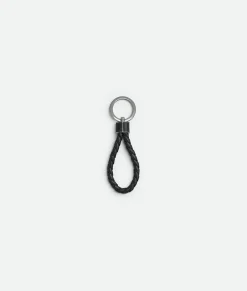 Bottega Veneta Intreccio Key Ring Black Online
