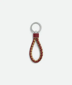 Bottega Veneta Intreccio Key Ring Ambra/dark praline Sale
