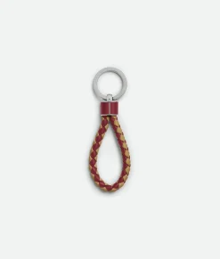 Bottega Veneta Intreccio Key Ring Ambra/dark praline Sale