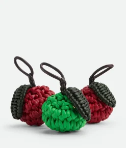 Bottega Veneta Intreccio Nappa Apple Set Dark red /grass/dark green/fondant