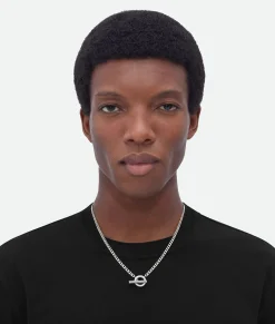 Bottega Veneta Intreccio Necklace Silver Sale