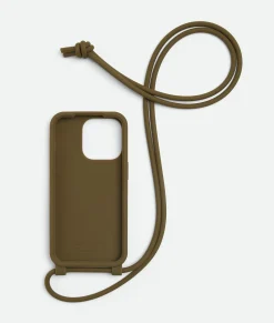Bottega Veneta IPhone 14 Pro Case On Strap Mud Sale