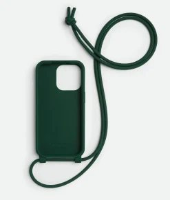 Bottega Veneta IPhone 14 Pro Case On Strap Emerald green Sale
