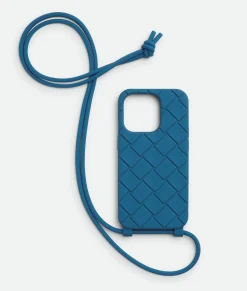 Bottega Veneta IPhone 14 Pro Case On Strap Deep pacific Sale