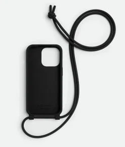 Bottega Veneta IPhone 15 Pro Case With Strap Black Hot