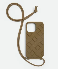 Bottega Veneta IPhone 14 Pro Max Case On Strap Mud