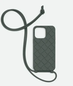Bottega Veneta IPhone 14 Pro Max Case On Strap Slate Sale
