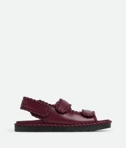 Bottega Veneta Jack Flat Sandal Barolo Outlet