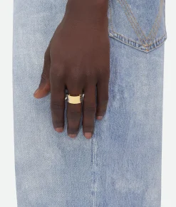 Bottega Veneta Joint Ring Silver/yellow gold Hot