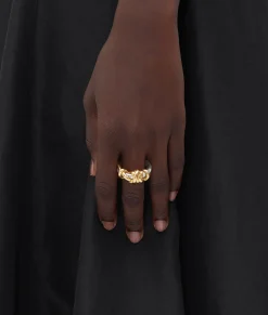 Bottega Veneta Knot Ring Silver/yellow gold New
