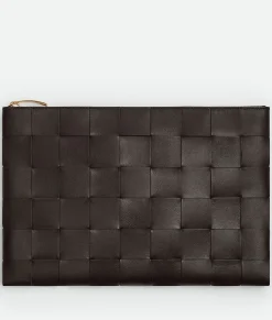 Bottega Veneta Large Cassette Flat Pouch Fondant New