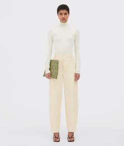 Bottega Veneta Large Cassette Flat Pouch Travertine Clearance
