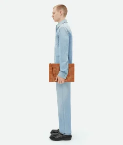 Bottega Veneta Large Cassette Pouch Wood / Natural Discount