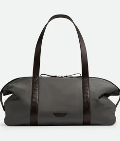 Bottega Veneta Large Crossroad Weekender Light graphite