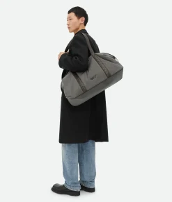Bottega Veneta Large Crossroad Weekender Light graphite
