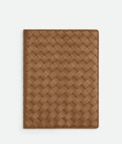 Bottega Veneta Large Intrecciato Notebook Cover Teak New