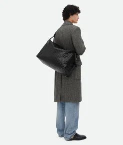 Bottega Veneta Large Loop Weekender Black
