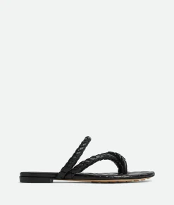 Bottega Veneta Leaf Flat Sandal Black Clearance