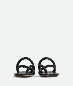 Bottega Veneta Leaf Flat Sandal Black Clearance