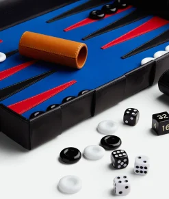 Bottega Veneta Leather Backgammon Black / Blue Sale