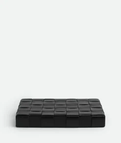 Bottega Veneta Leather Backgammon Black / Blue Sale