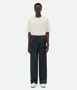 Bottega Veneta Leather Sailor Trousers Shadow Best